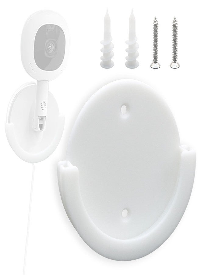 Terixe Wall Mount for Nanit, Wall Mount Bracket Compatible with Nanit Flex Multi-Stand - Round, White, Easily Fixes The Monitor to The Wall - Image 1